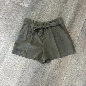 L’agence olive green shorts